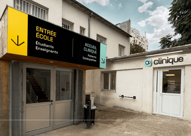 Nouvelle entrée de la clinique Ostéobio